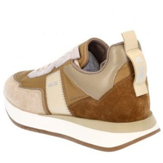 Sneakers Cesare Paciotti 4us uomo pelle e tessuto beige