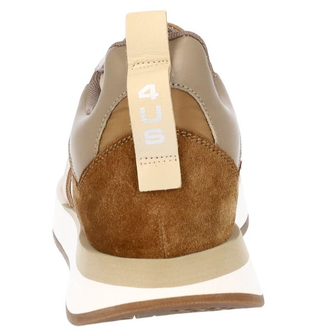 Sneakers Cesare Paciotti 4us uomo pelle e tessuto beige