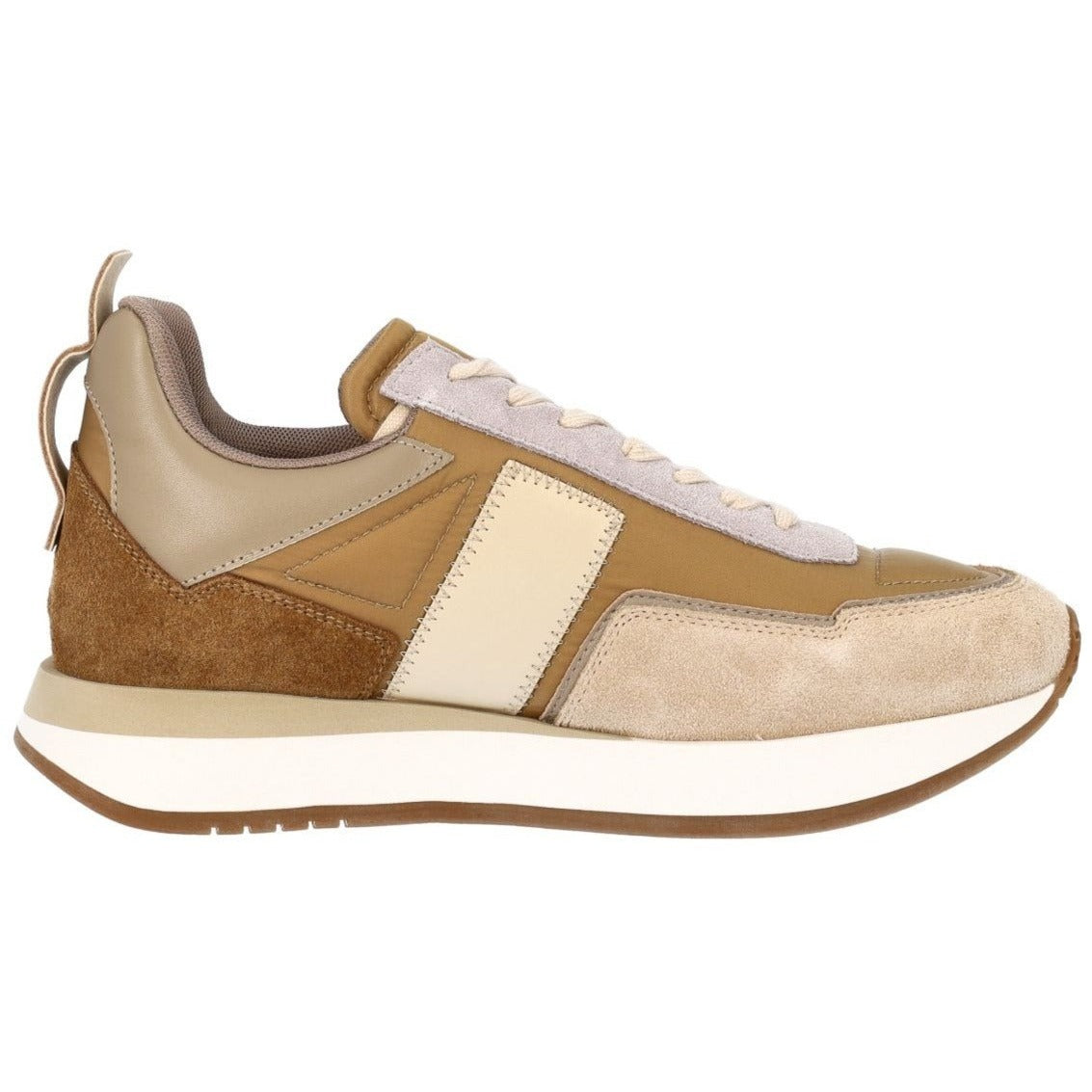 Sneakers Cesare Paciotti 4us man sand and camel leather