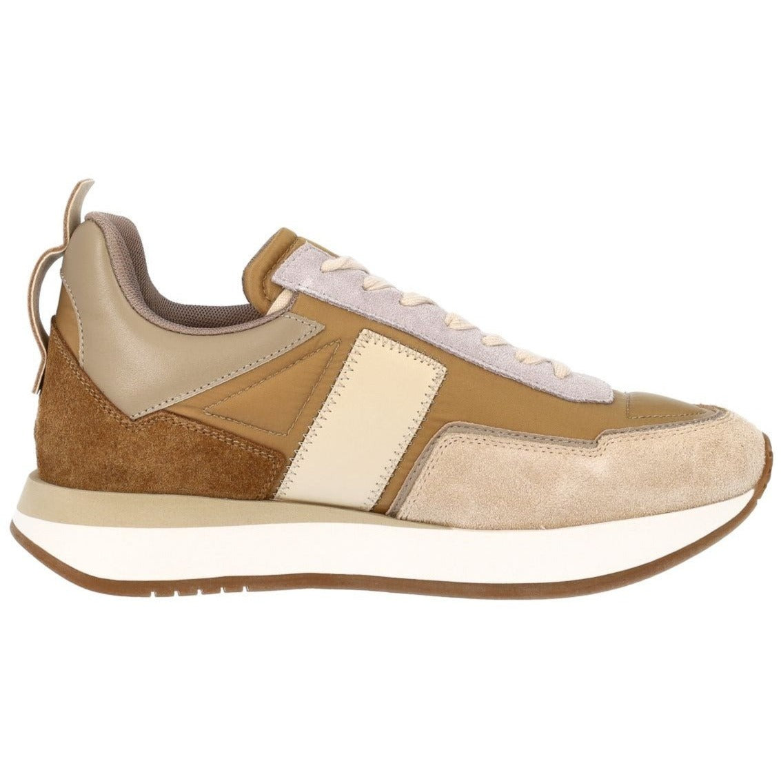 Sneakers Cesare Paciotti 4us uomo pelle e tessuto beige