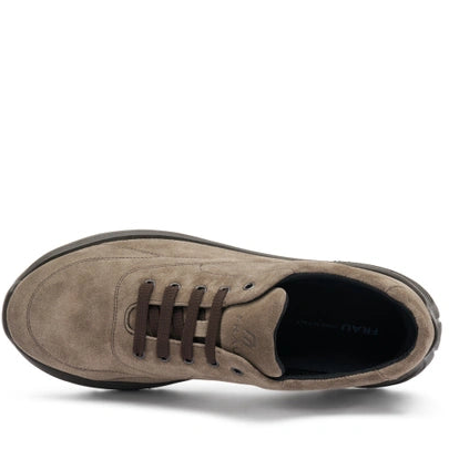 Sneakers eleganti Frau uomo pelle scamosciata beige