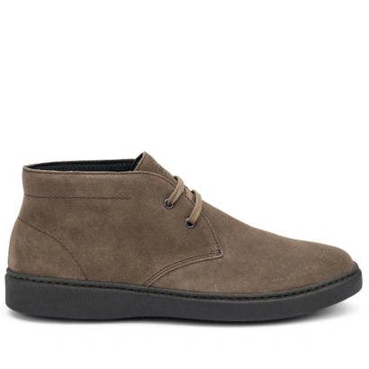 Ankle Boots Frau man beige suede leather