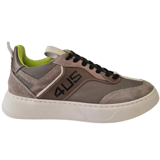 Sneakers Cesare Paciotti 4us uomo pelle e tessuto taupe