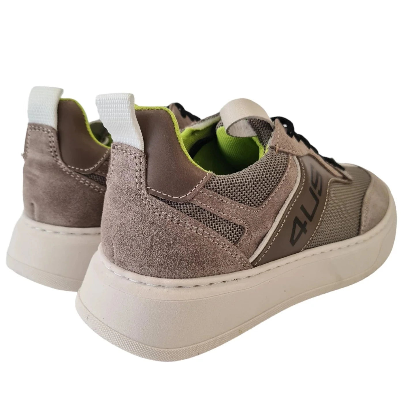 Sneakers Cesare Paciotti 4us uomo pelle e tessuto taupe