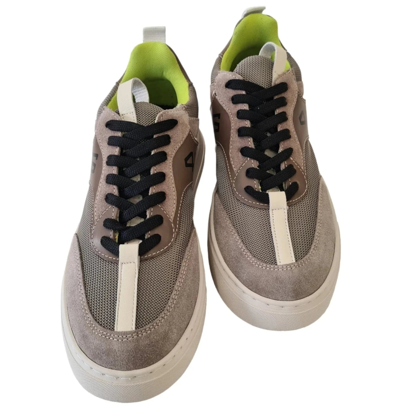 Sneakers Cesare Paciotti 4us man taupe leather and fabric