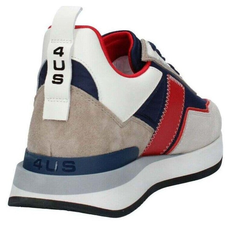 Sneakers Cesare Paciotti 4us uomo pelle e tessuto blu e rosso