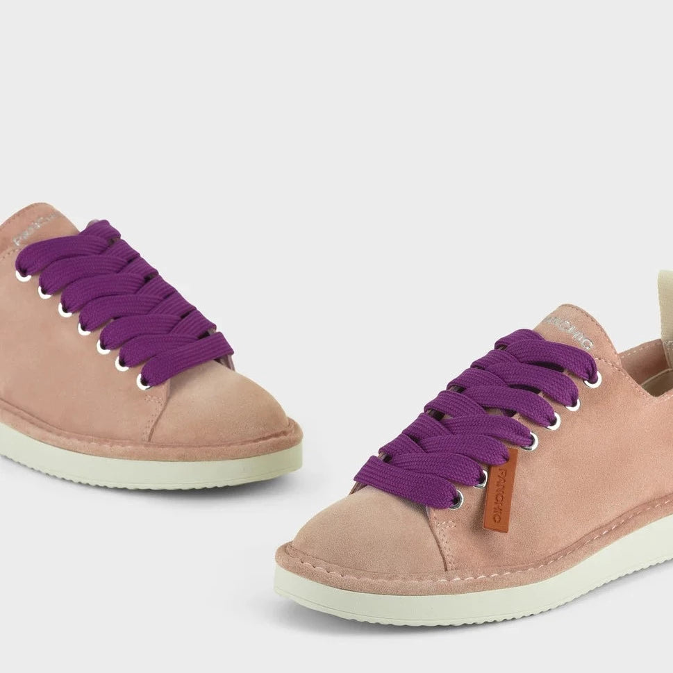 Sneakers Panchic woman suede leather pink pansy