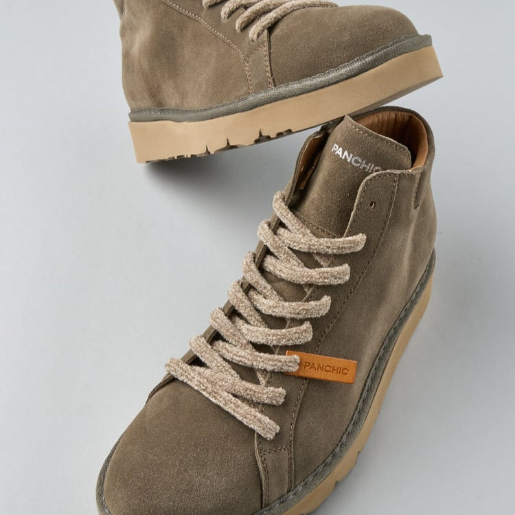 Ankle boots Panchic man brown stone suede leather