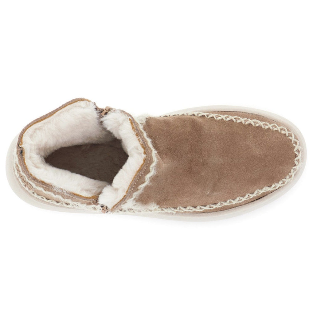 Polacco CafèNoir donna pelle taupe foderato pelo