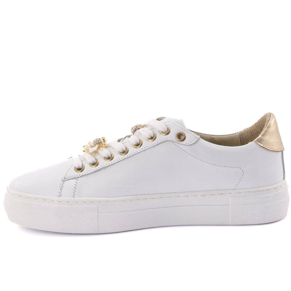 Sneakers Step donna pelle colore bianco inserti