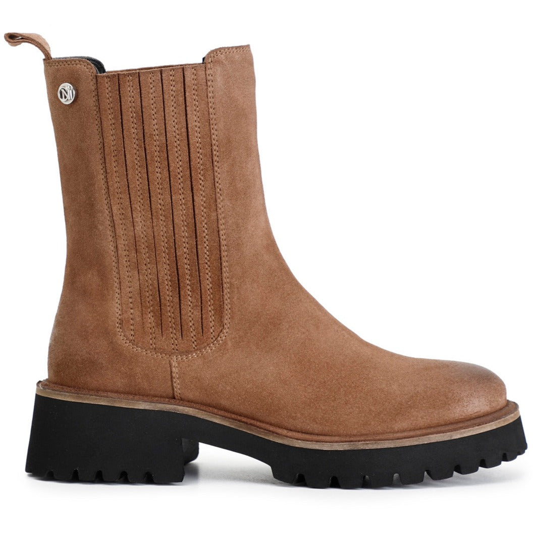 Boots CafèNoir woman brown suede side elastic