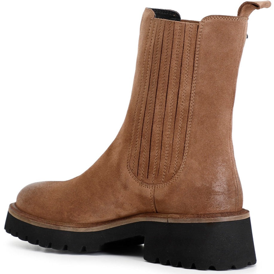 Boots CafèNoir woman brown suede side elastic