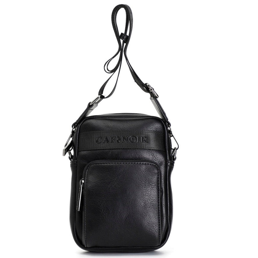 Borsello mini CafèNoir uomo eco pelle nero