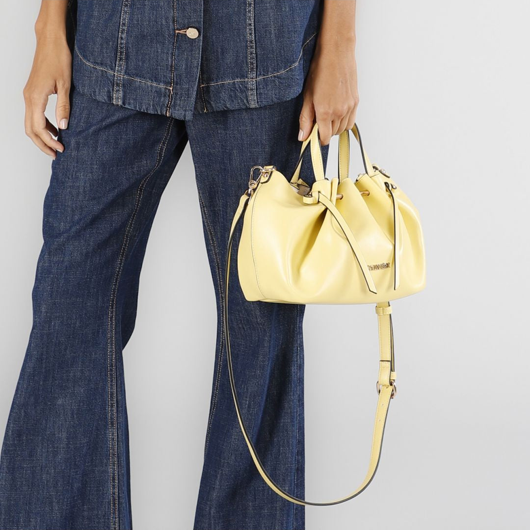 Borsa mini CafèNoir giallo con tracolla