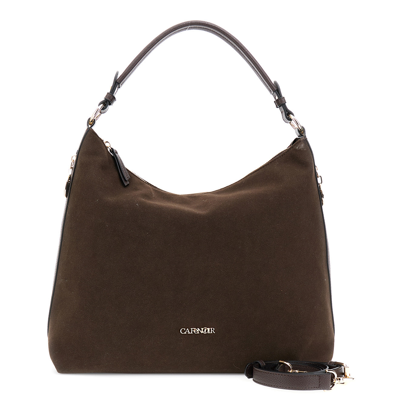 Medium satchel bag CafèNoir woman brown eco suede leather