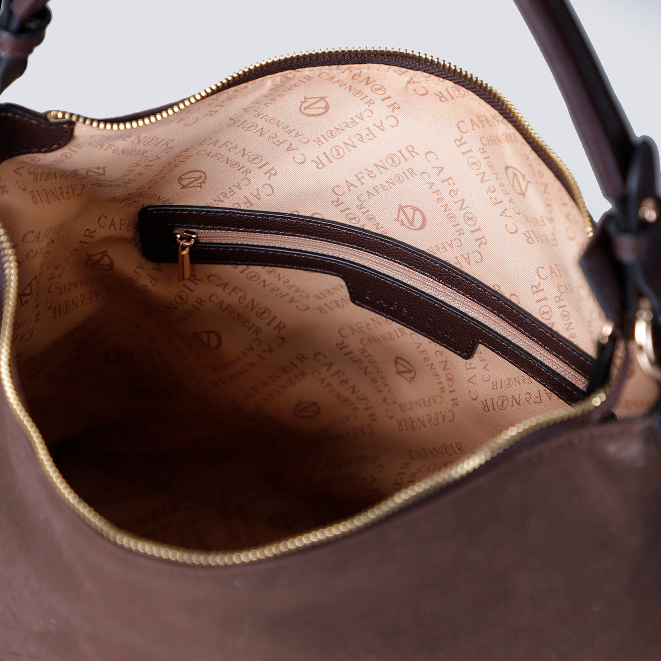 Medium satchel bag CafèNoir woman brown eco suede leather
