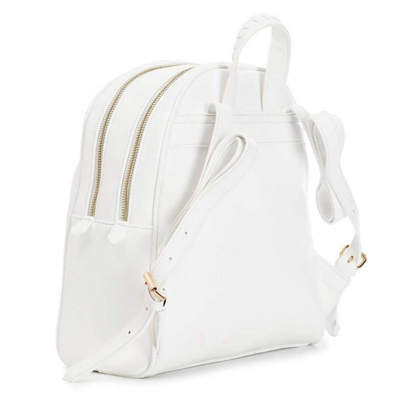 Medium backpack CafèNoir white