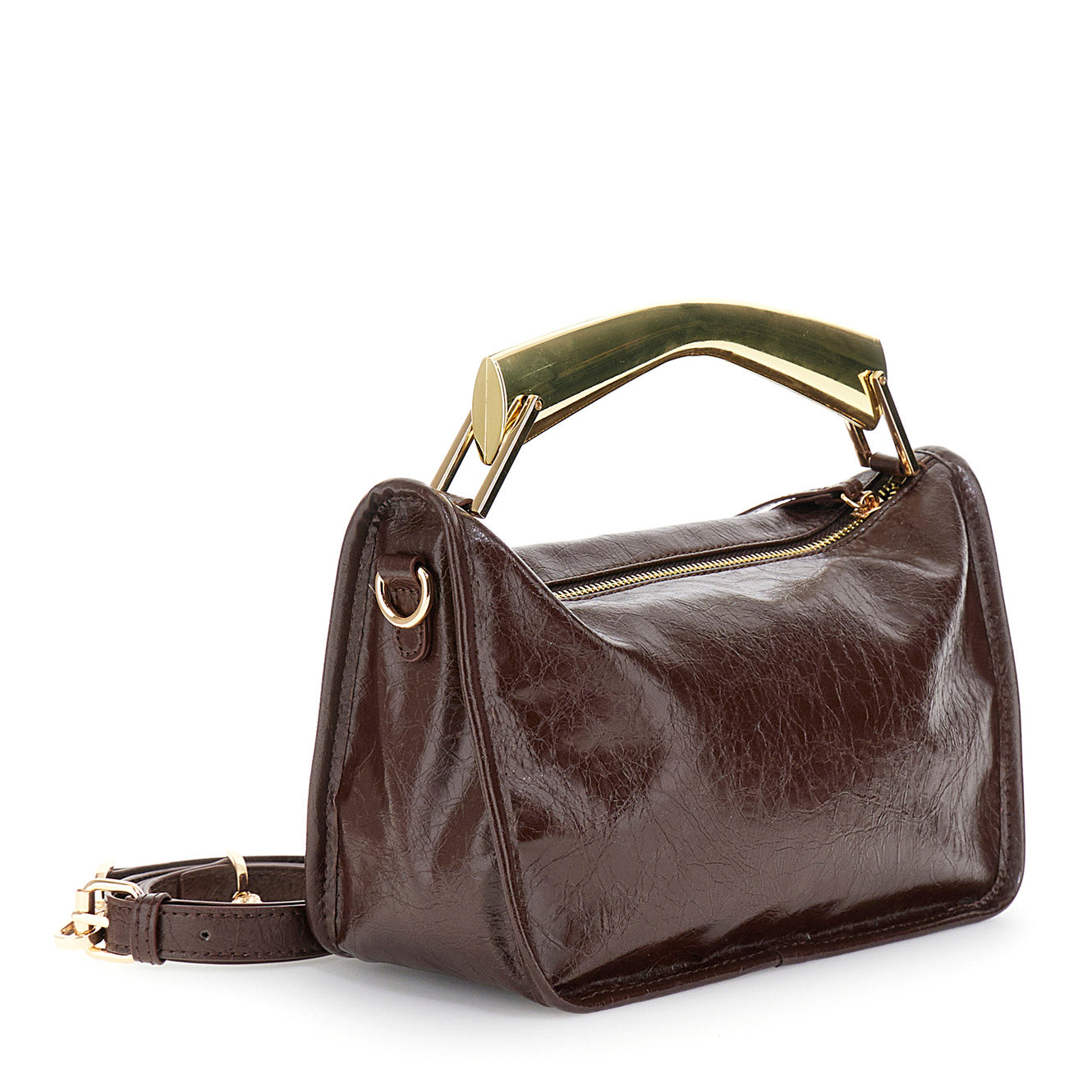 Mini shoulder bag CafèNoir woman burgundy naplak eco-leather