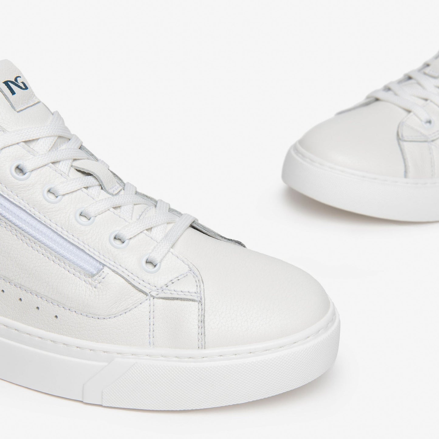 Sneakers NeroGiardini uomo pelle bianco zip