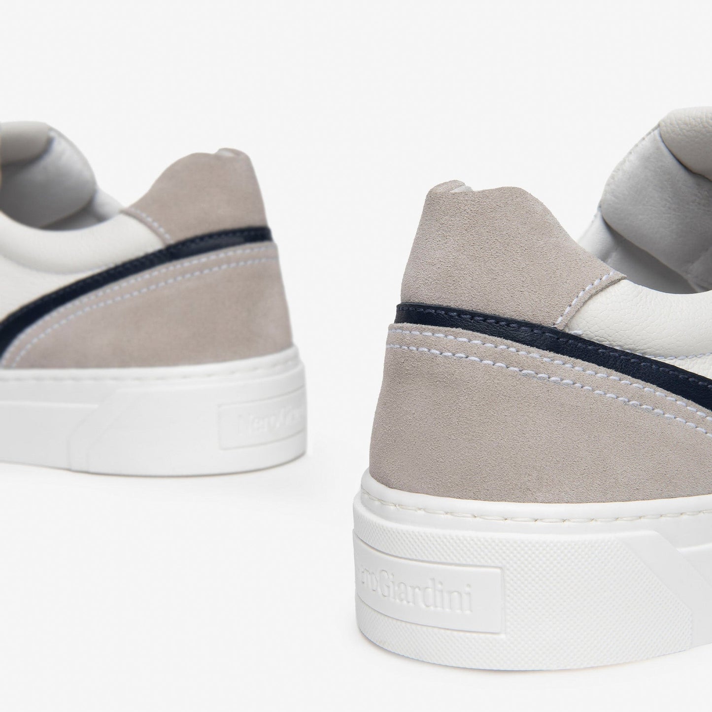 Sneakers NeroGiardini uomo pelle bianco zip