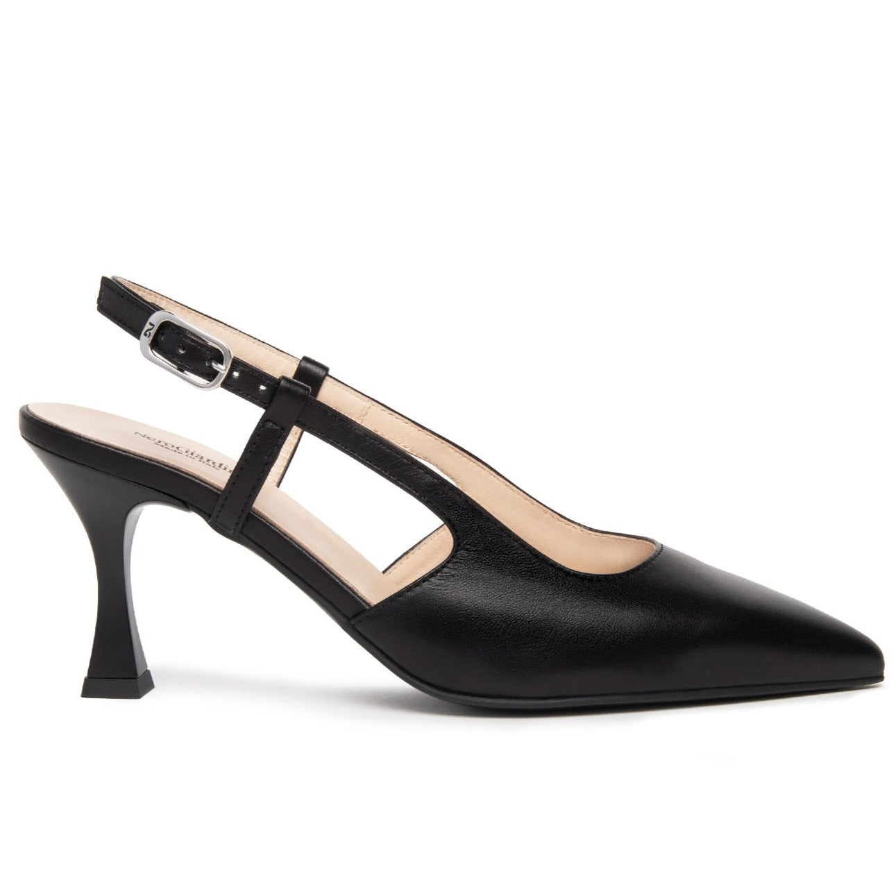 Slingback NeroGiardini woman black leather