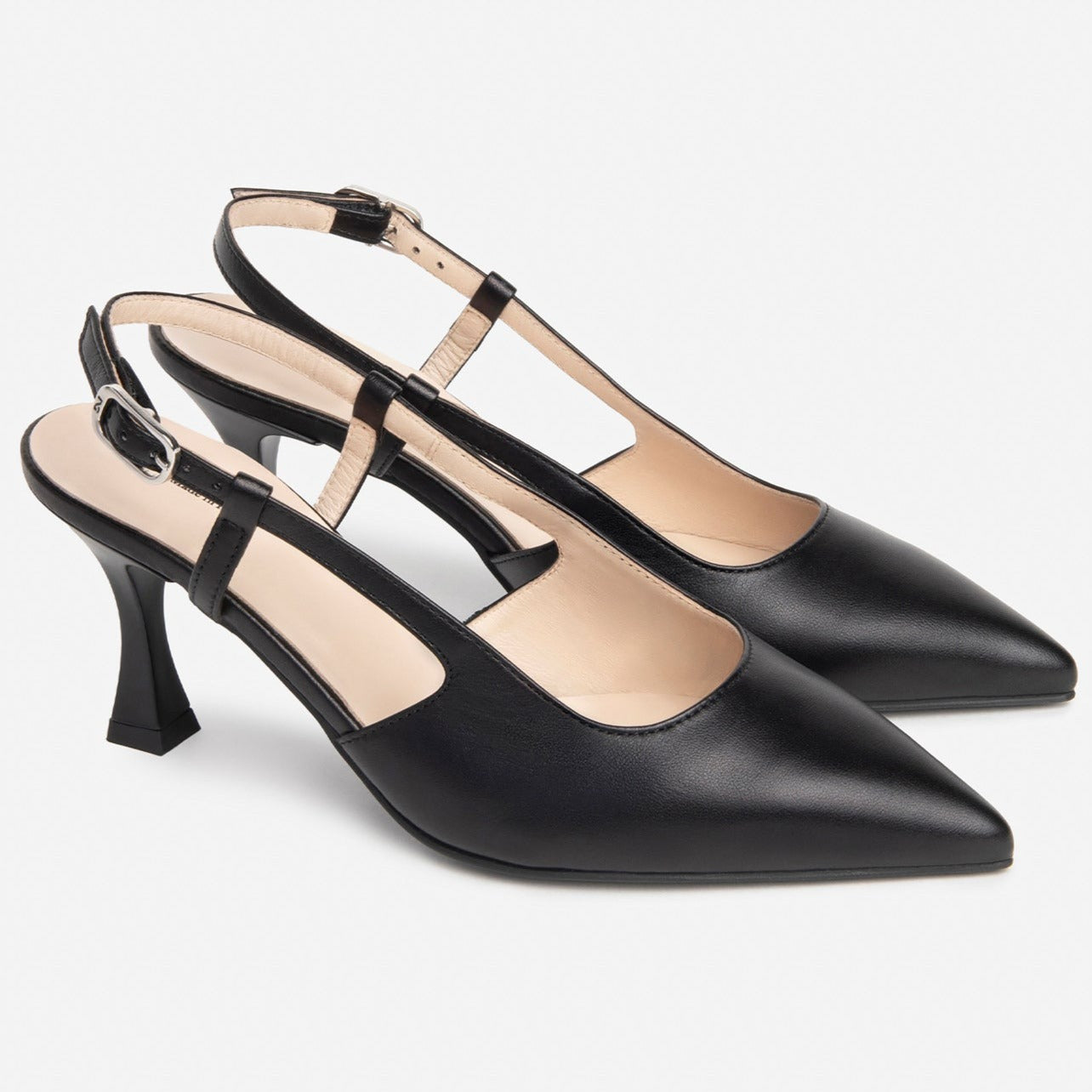 Slingback NeroGiardini woman black leather