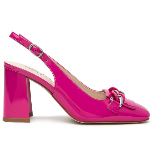 Slingback loafers NeroGiardini woman patent pink leather