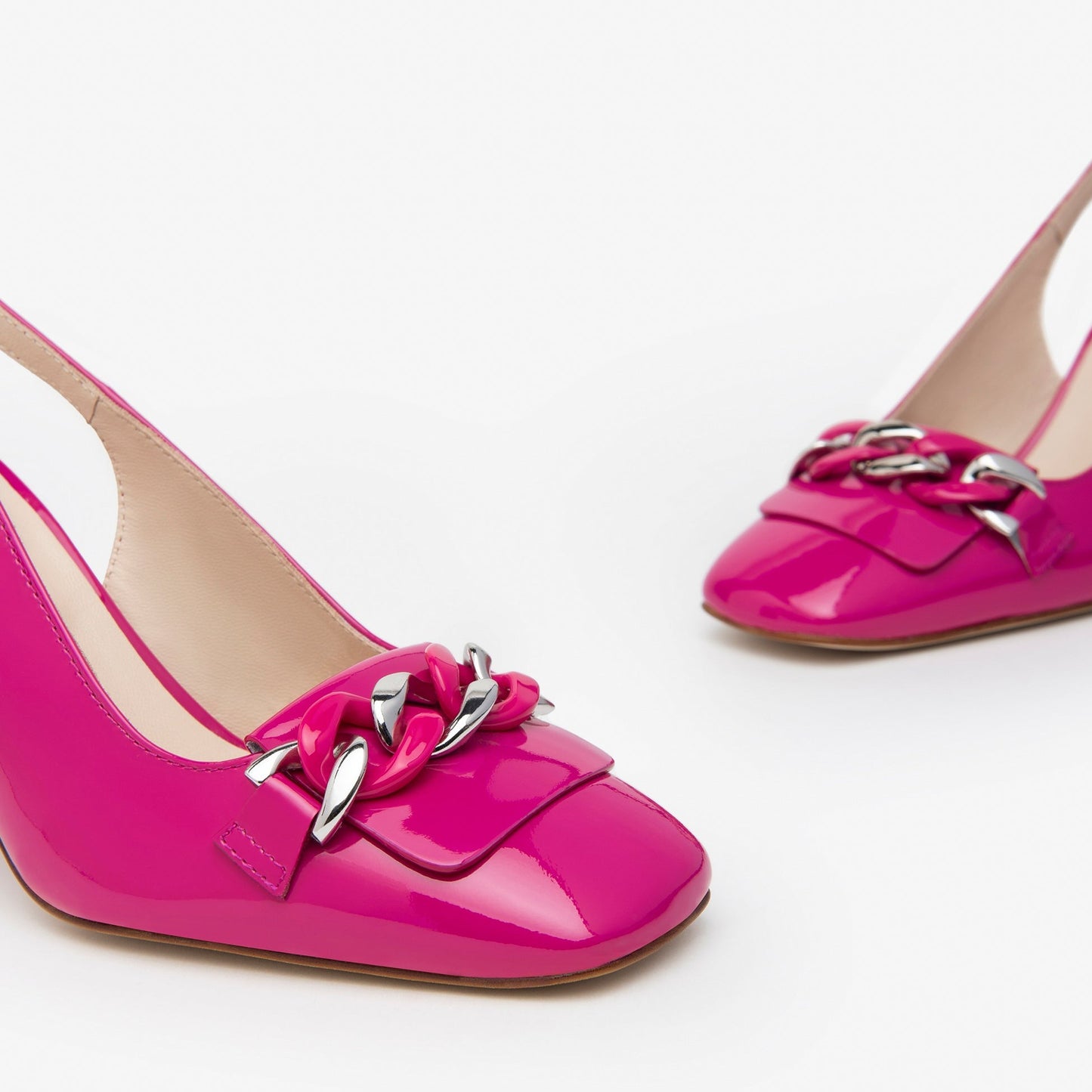 Slingback loafers NeroGiardini woman patent pink leather