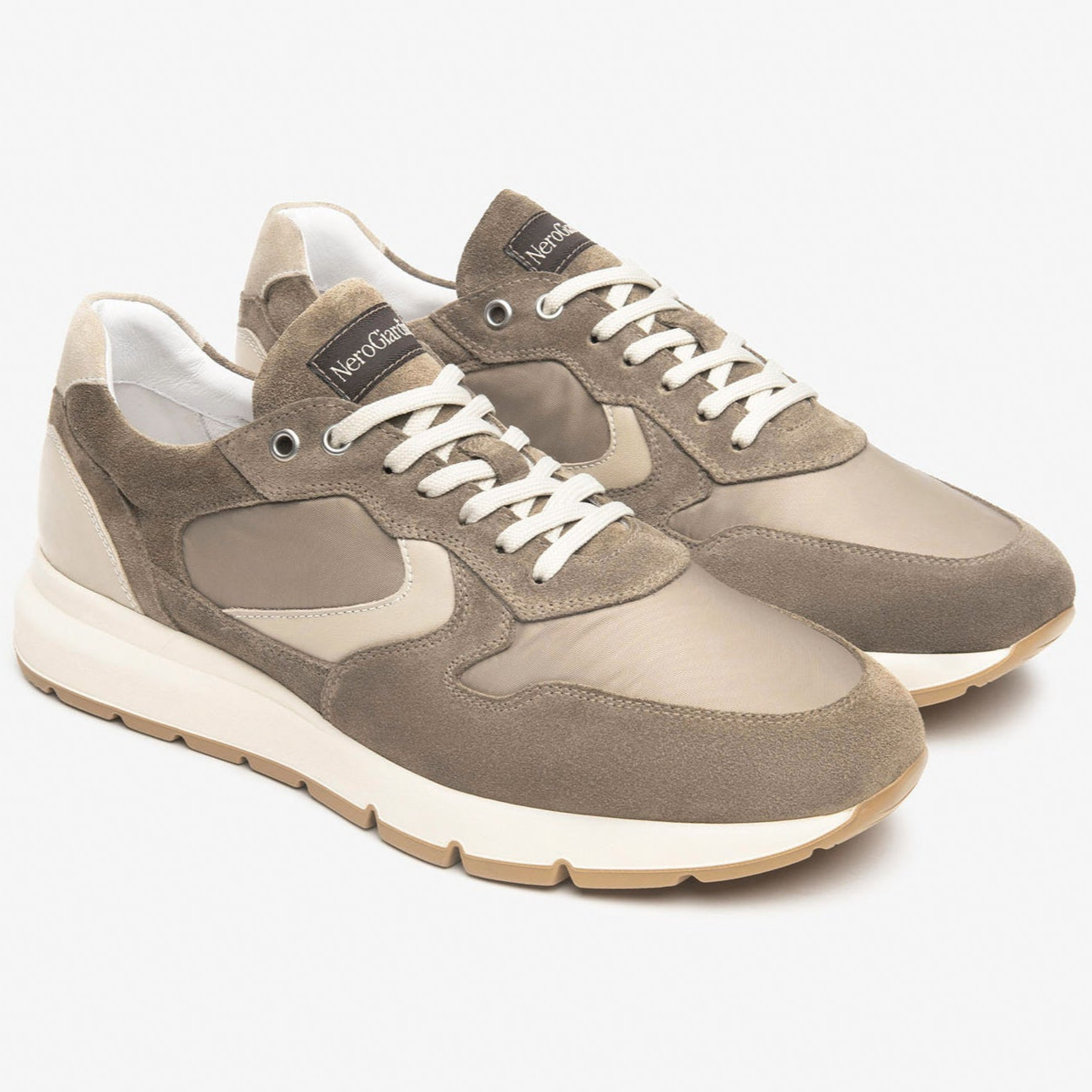 Sneakers NeroGiardini uomo camoscio beige