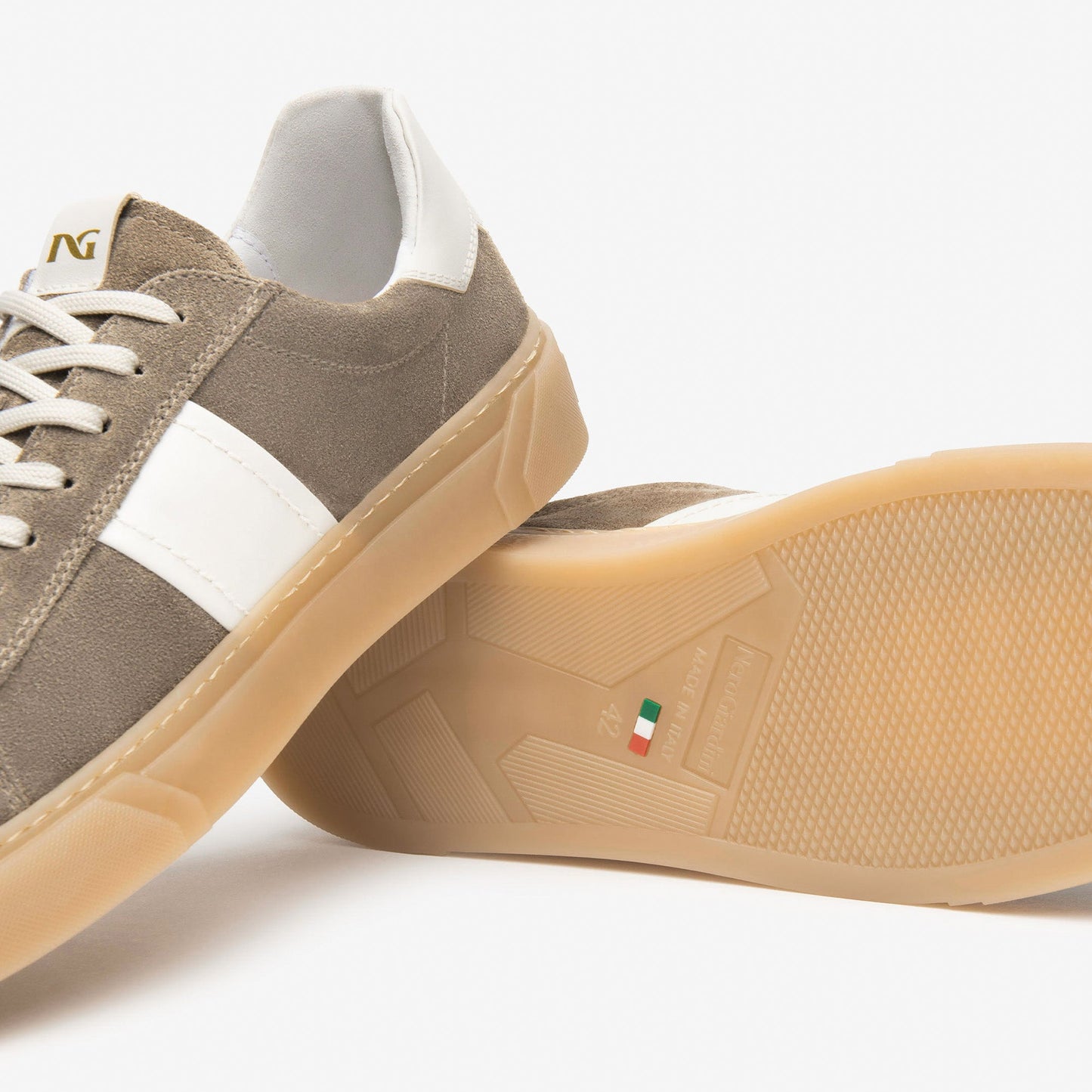 Sneakers NeroGiardini man brown suede leather