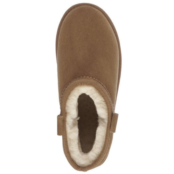 Stivaletti micro EMU donna montone castagna platform
