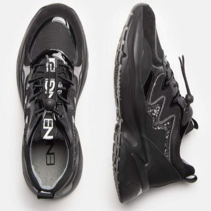Sneakers NeroGiardini donna nero elastico