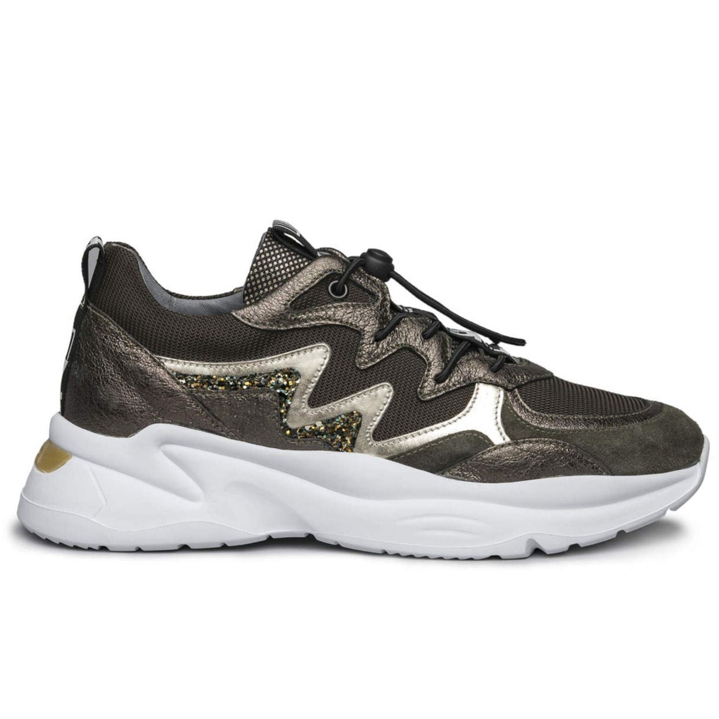 Sneakers NeroGiardini donna verde elastico