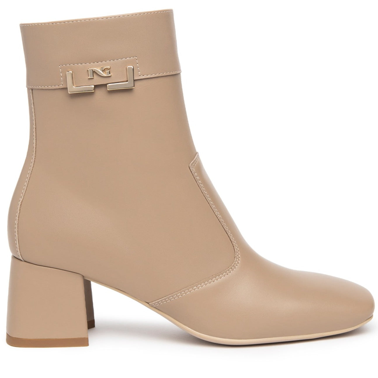 Ankle boots NeroGiardini woman dove grey leather heel