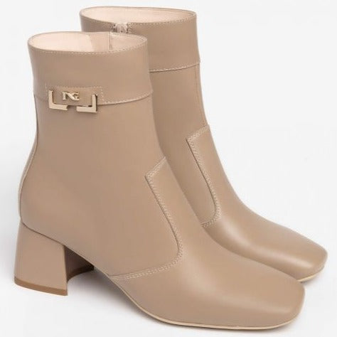 Ankle boots NeroGiardini woman dove grey leather heel