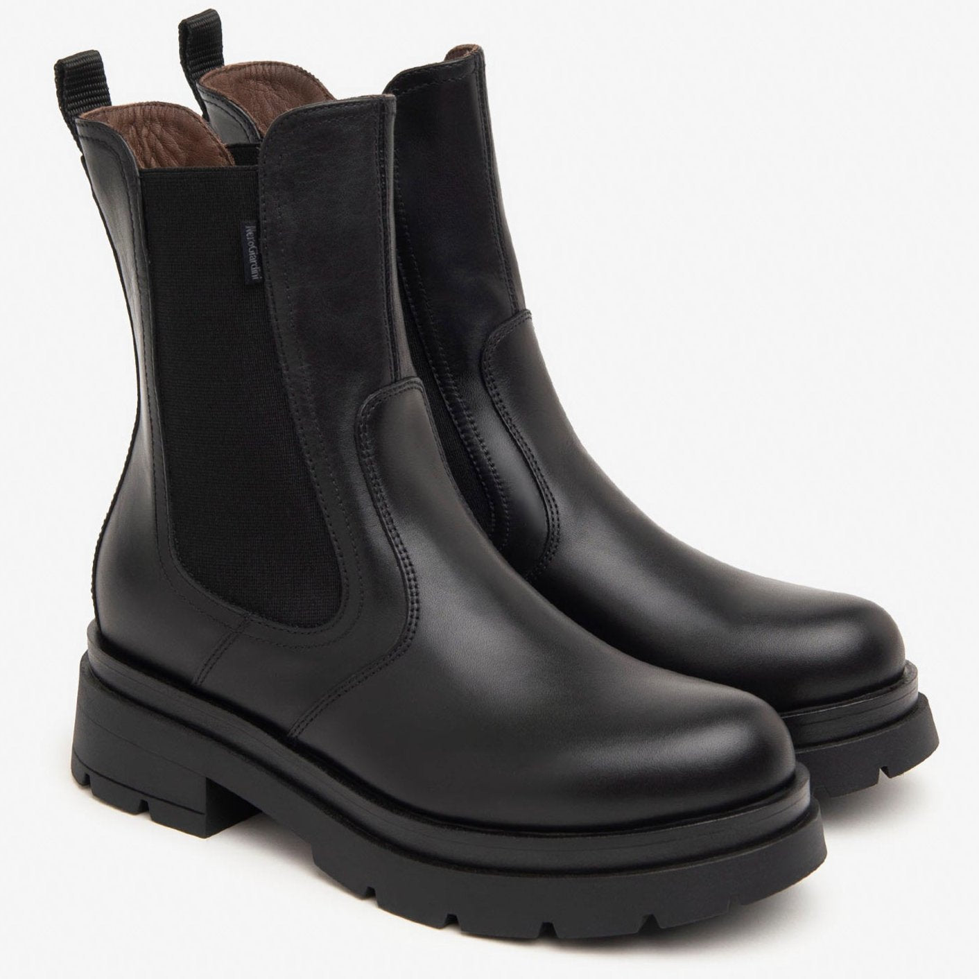 Stivaletti Chelsea NeroGiardini donna pelle nero