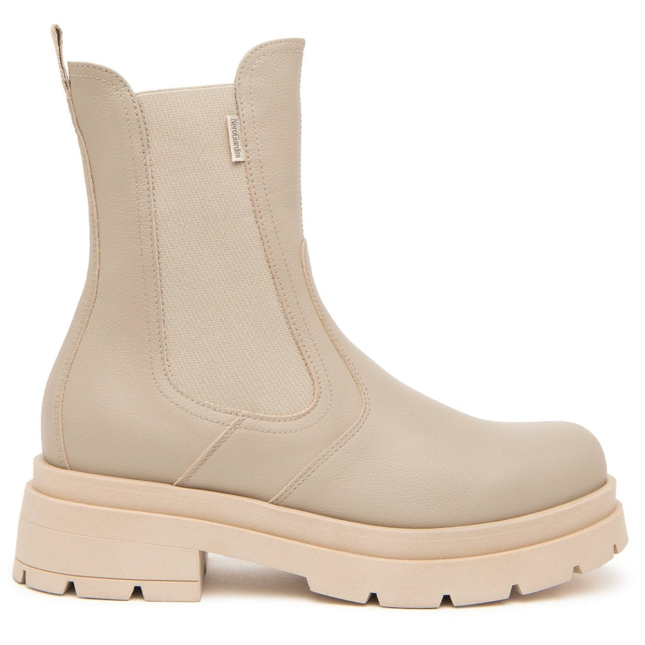 Chelsea boots NeroGiardini woman beige leather
