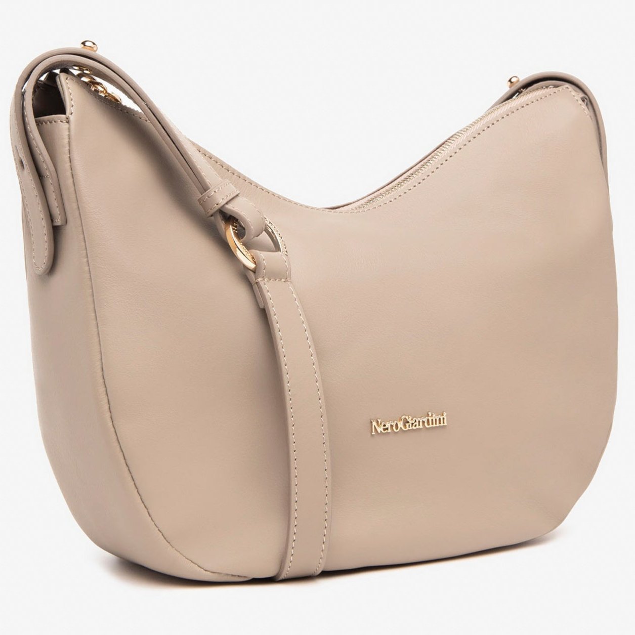 Borsa a tracolla NeroGiardini in pelle beige torba