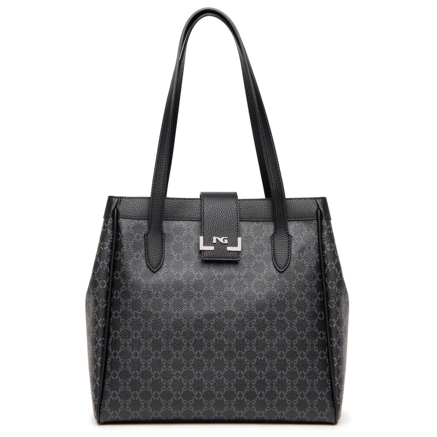 Shopper Bag NeroGiardini black fabric with texture