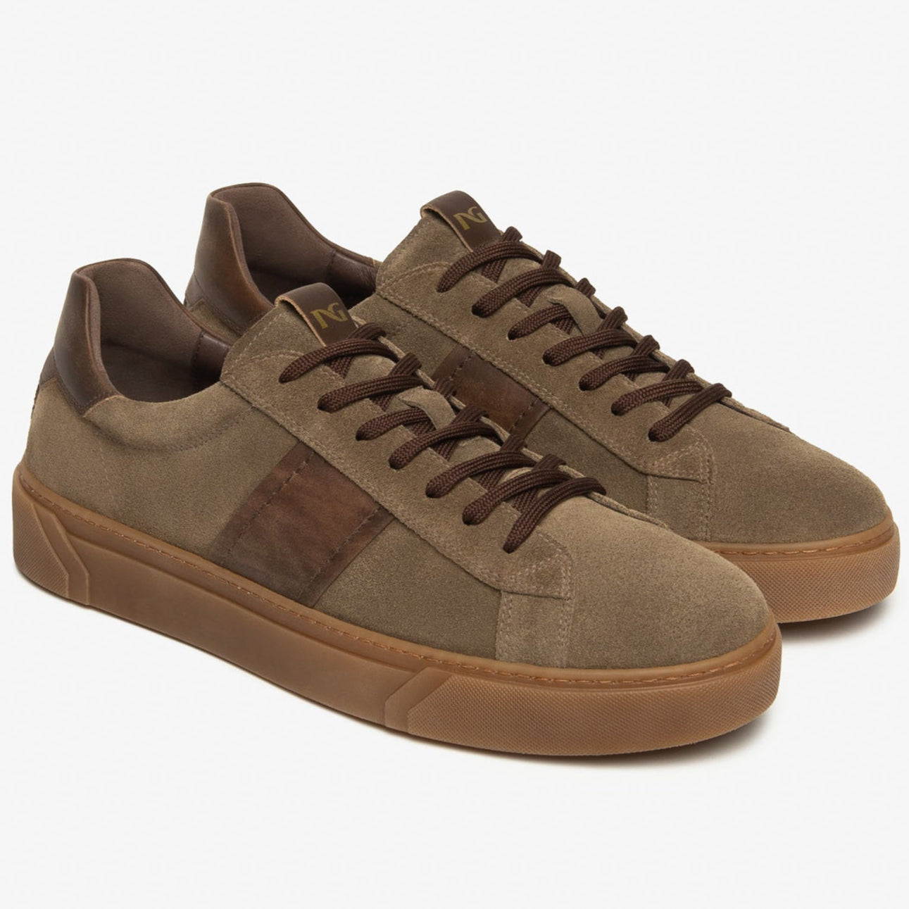 Sneakers NeroGiardini uomo pelle camoscio marrone