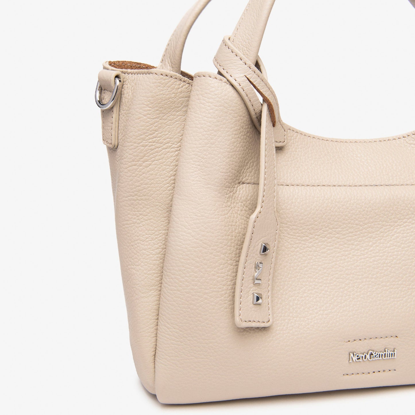 Medium hobo bag NeroGiardini white leather