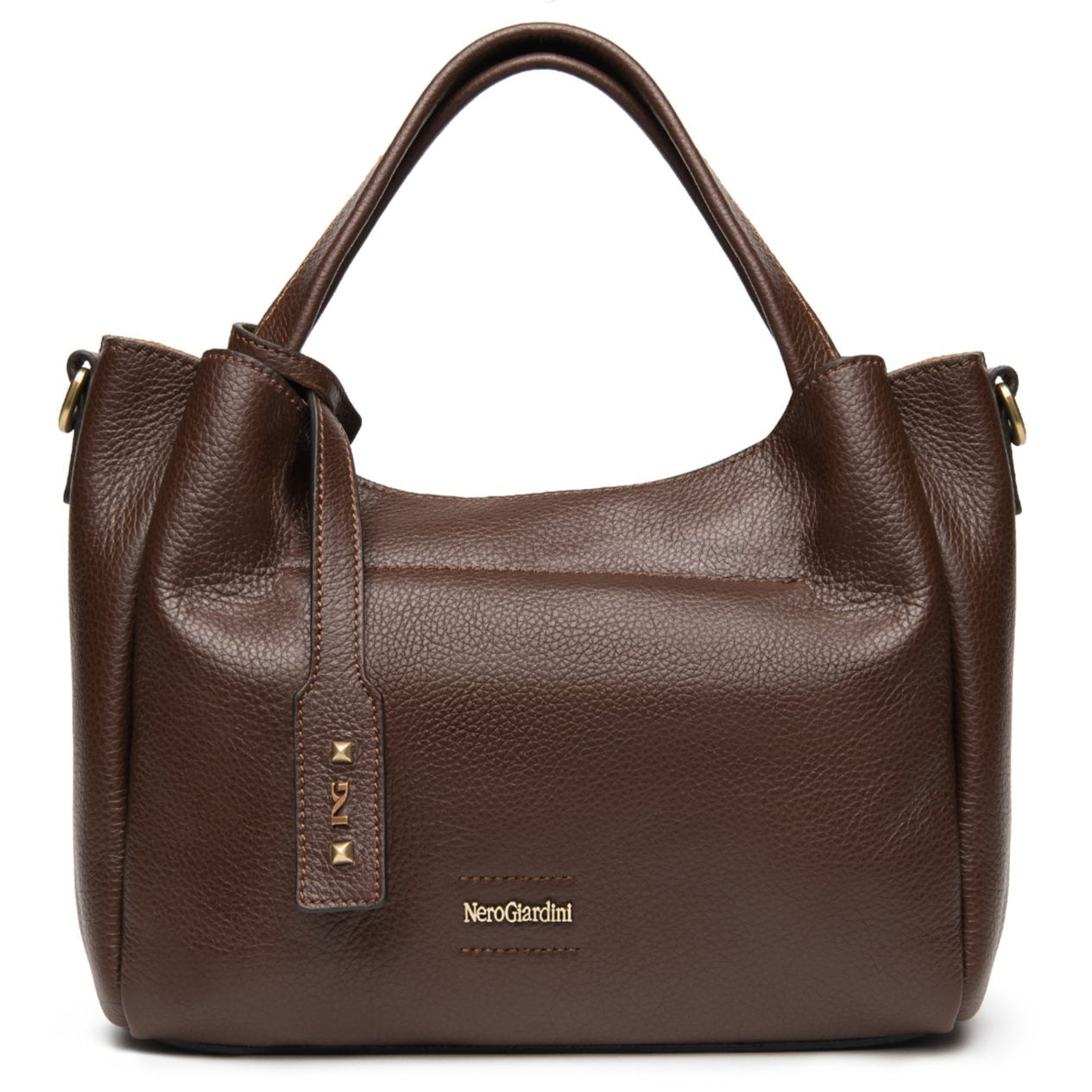 Medium hobo bag NeroGiardini brown leather