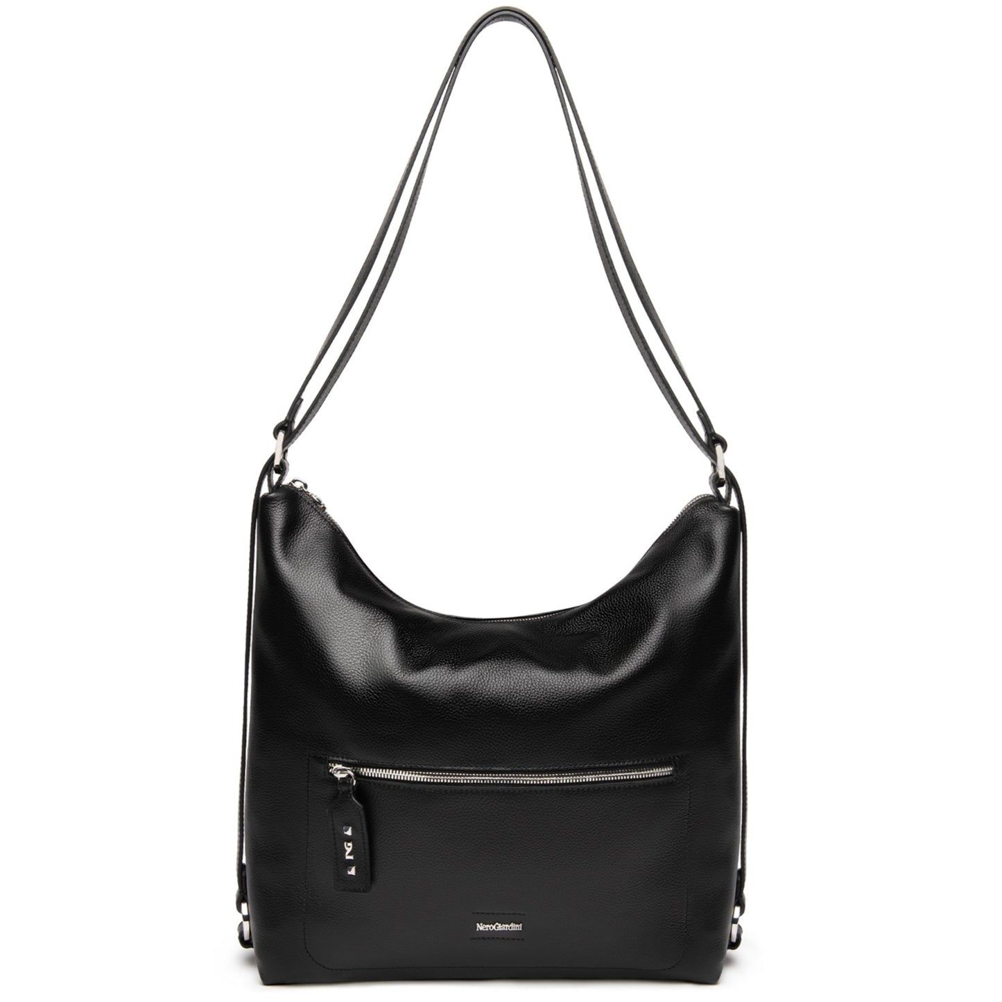 Large hobo bag NeroGiardini black leather