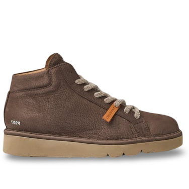 Sneakers Panchic man nubuck leather coffee brown