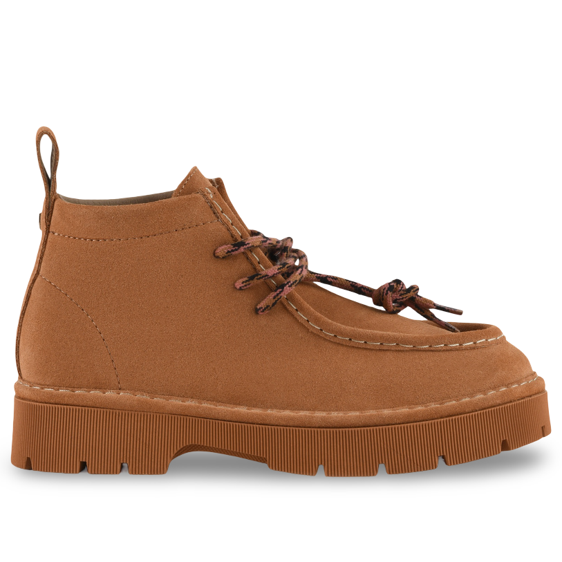 Ankle boots Panchic woman brown suede edged upper
