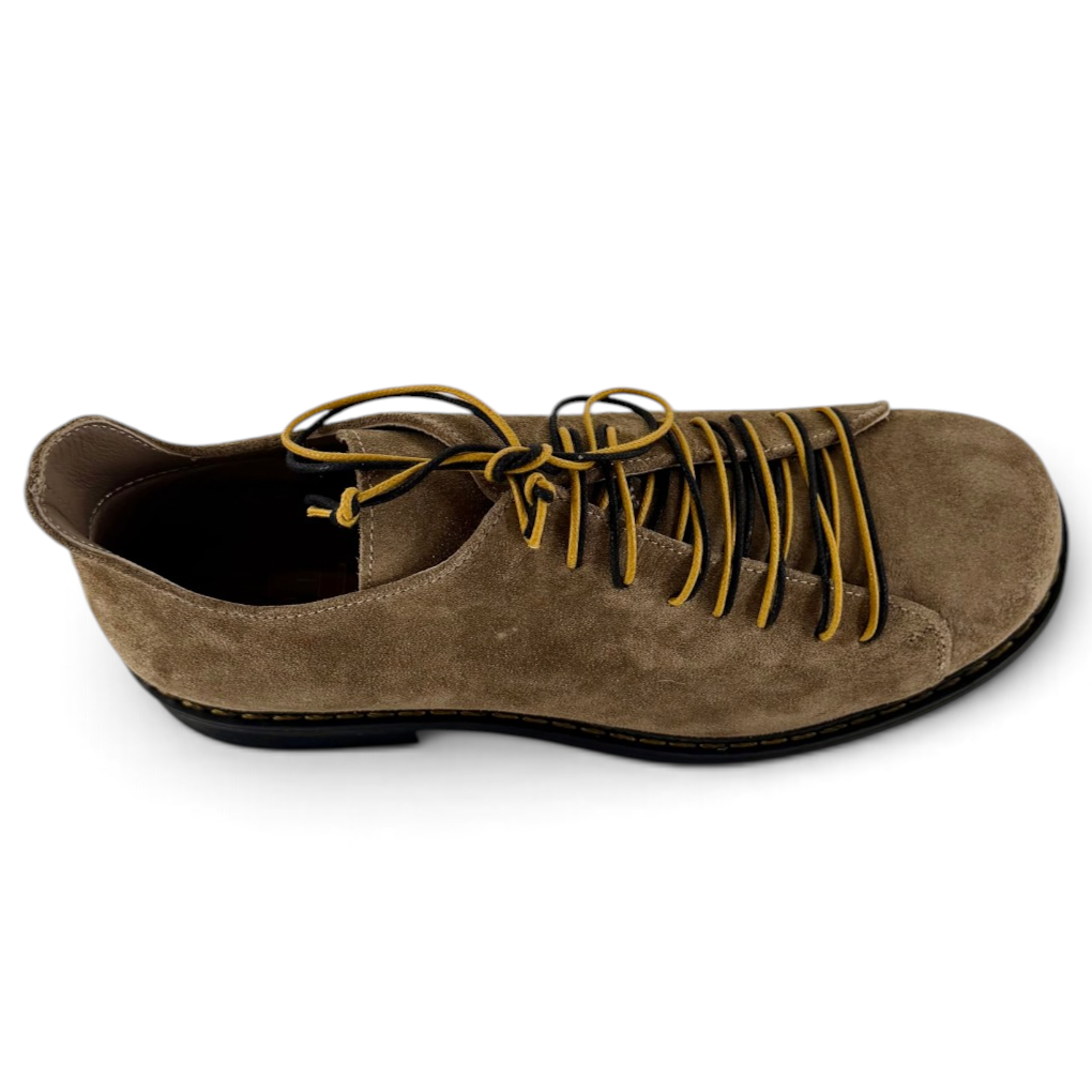 Lace-up shoes Step woman suede leather cork