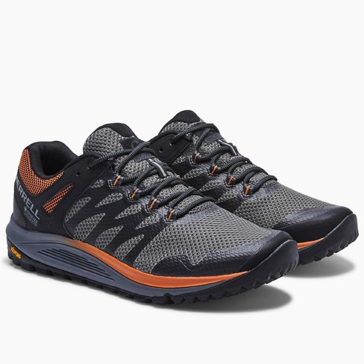 Sneakers goretex Merrel man grey and orange