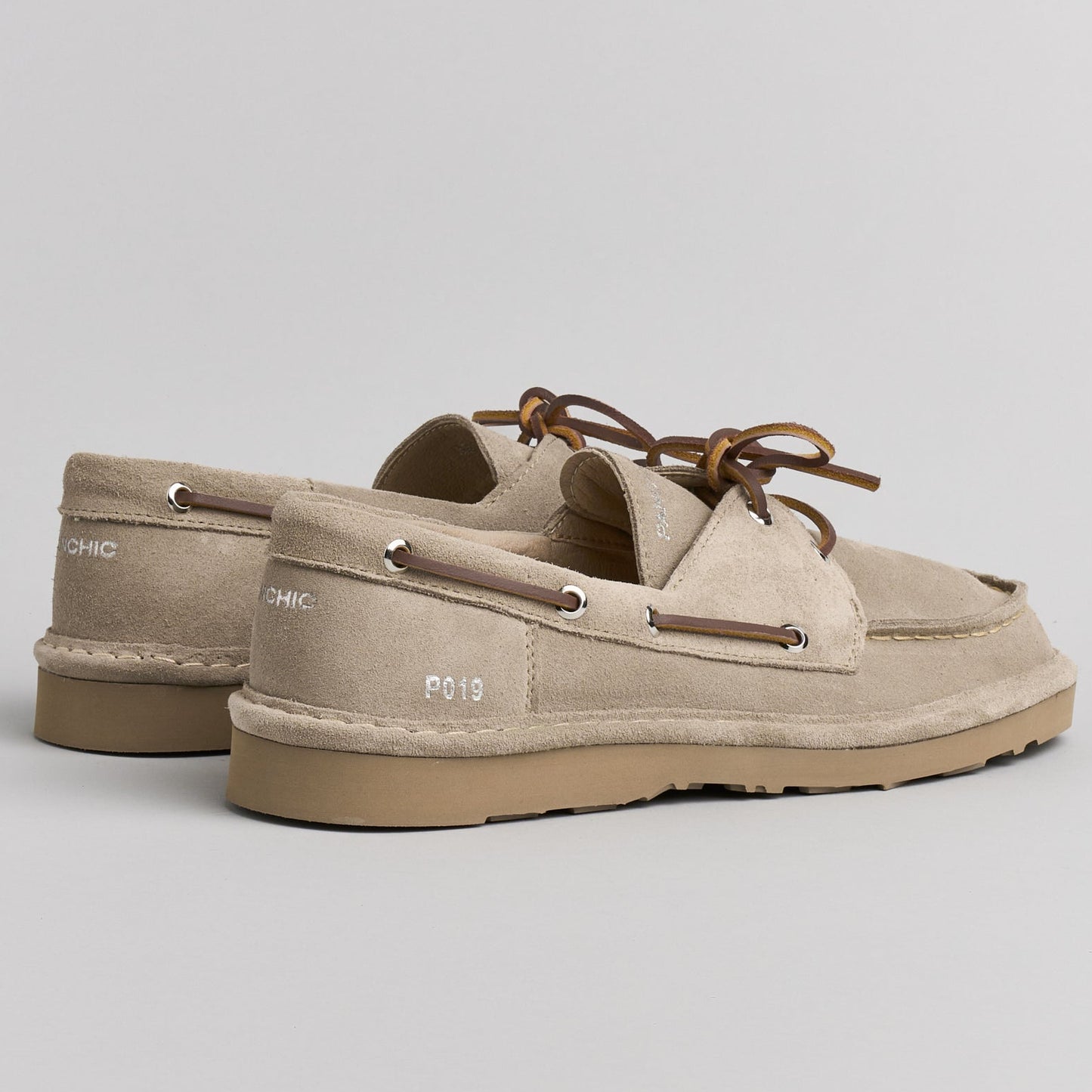 Sneakers Panchic man dove grey suede leather