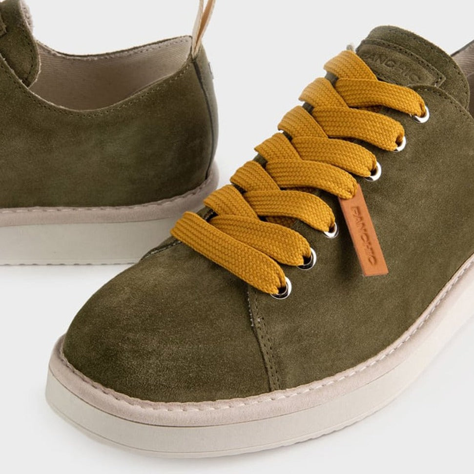 Sneakers Panchic man green suede