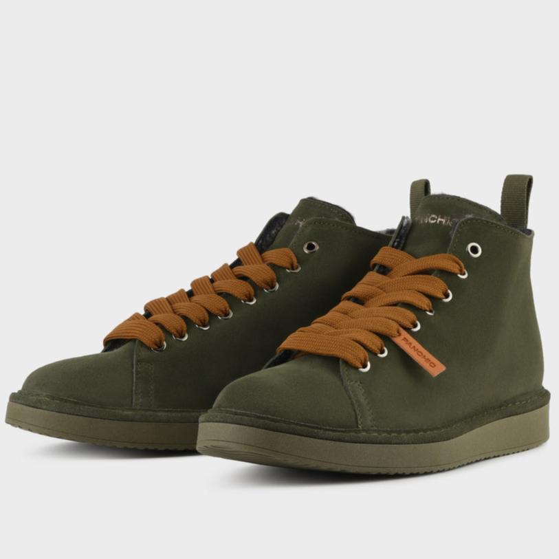 Sneakers Panchic man brown sugar suede lined fur